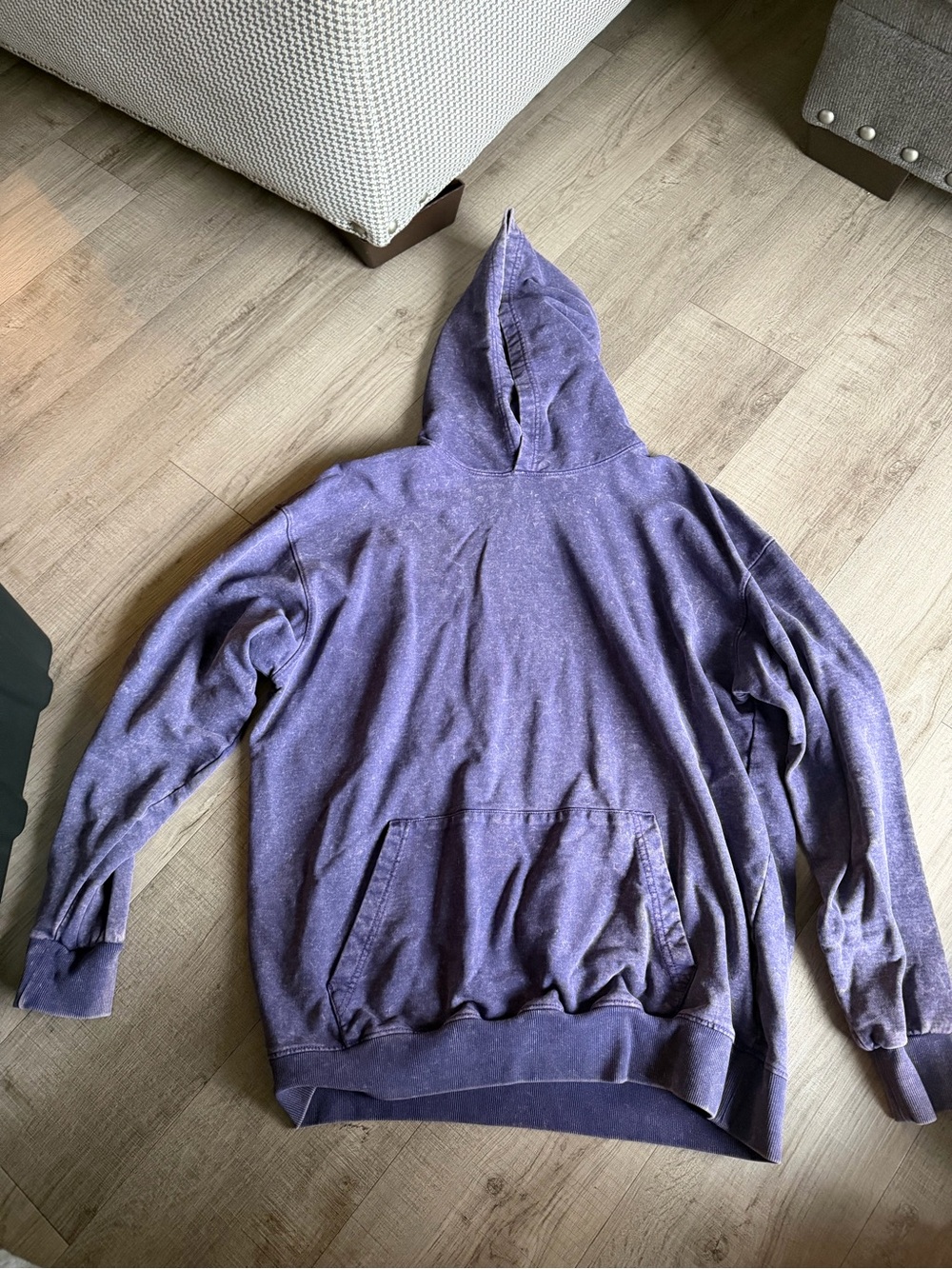 Amazon Women's Purple Hooded Pullover Sweatshirt
